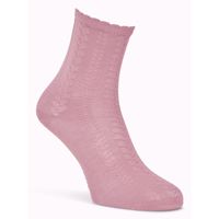 ECCO Cable Knit Socks (أحمر)