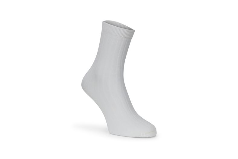 ECCO Ribbed Socks (أبيض)