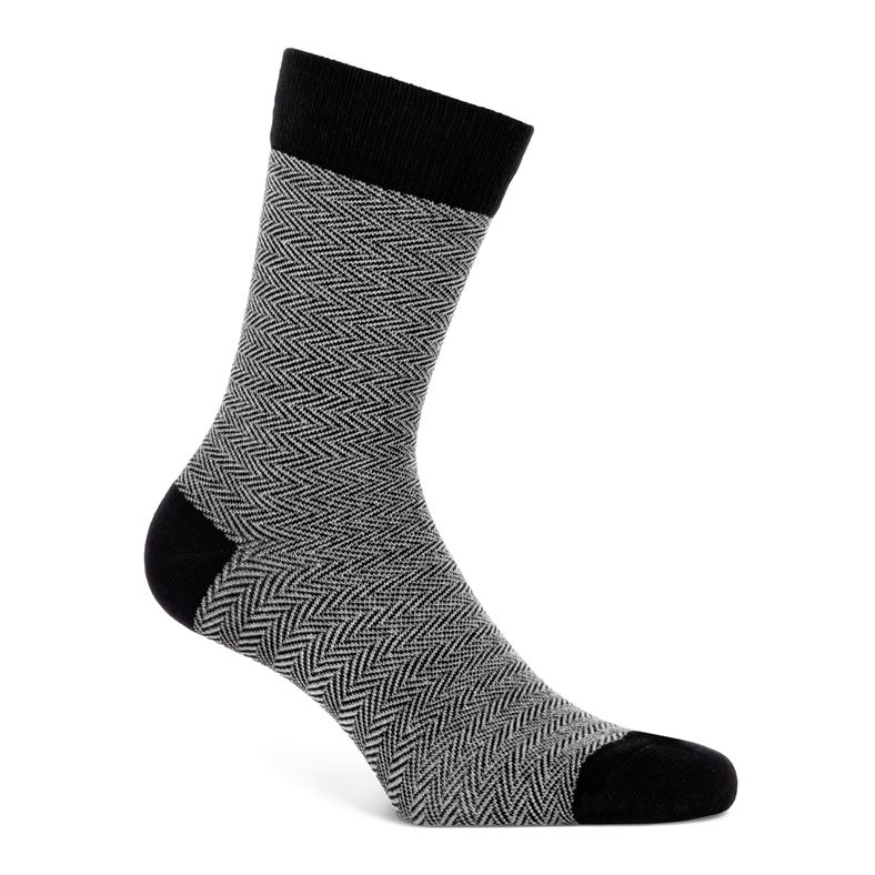 ECCO Herringbone Socks Men's (أسود)