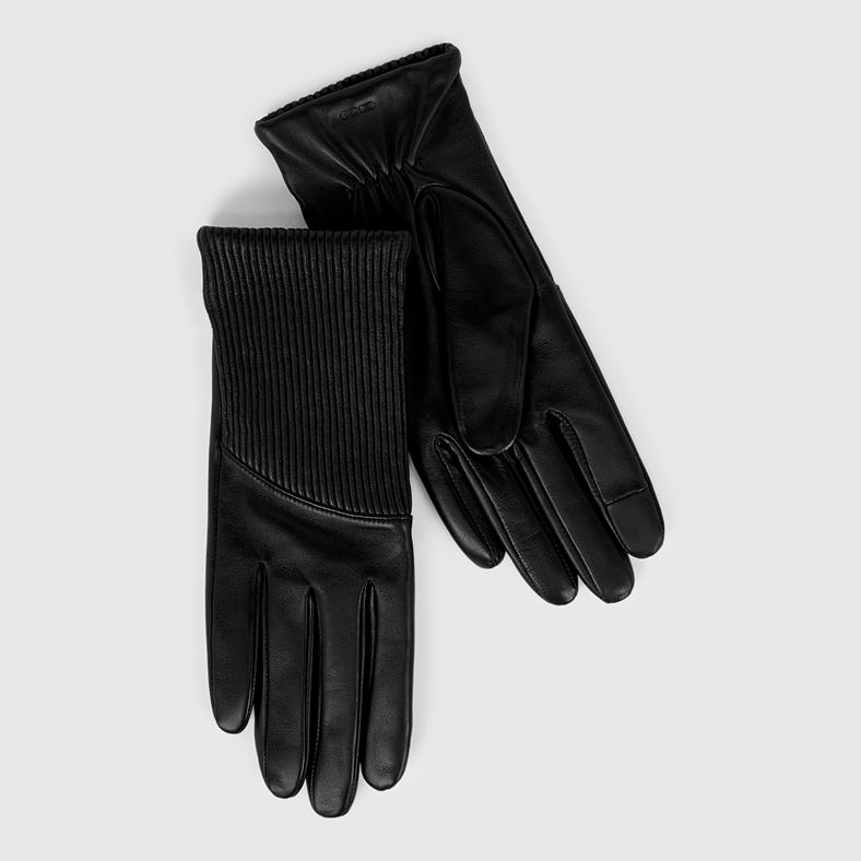 ECCO Womens Plissé Gloves (Black)