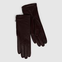 ECCO Womens Zipped Gloves (Brown)