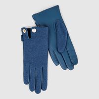 ECCO Womens Snap Gloves (Blue)