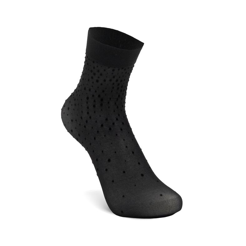 ECCO Vibe Dotted Ankle Cut (Black)