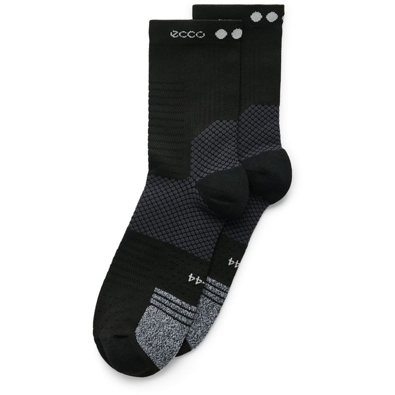 ECCO Tour Lite crew sock (สีดำ)