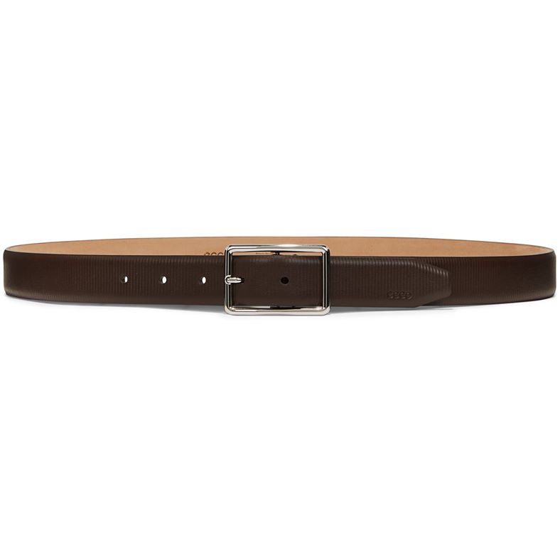 ECCO Belts Italian Textured (Brown)