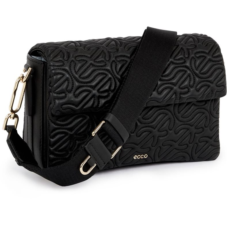 ECCO Pinch Bag L Quilted Wave (สีดำ)