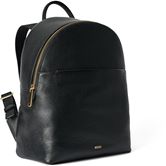 ECCO Round Pack M Pebbled Leather Bag (黑色)