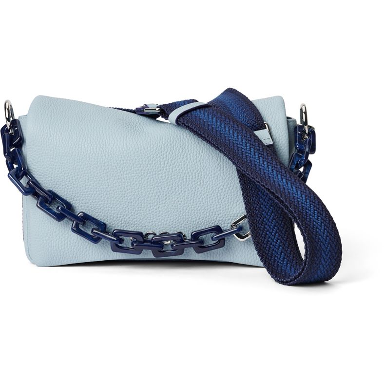 ECCO Pinch Bag L Soft Pebbled With Chain (Blu)