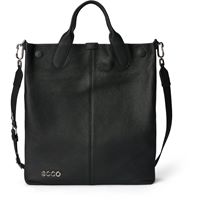 ECCO Tote Soft NS Pebbled Leather (黑色)