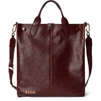 ECCO Tote Soft NS Shine Pebbled Leather (Red)