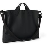 ECCO Tote Soft EW L Ripstop Leather Bag (Black)